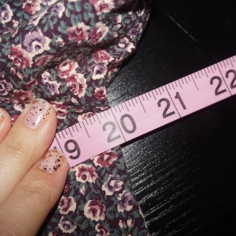 Vintage 90s Floral Midi Dress 8 - Picture 8 of 9